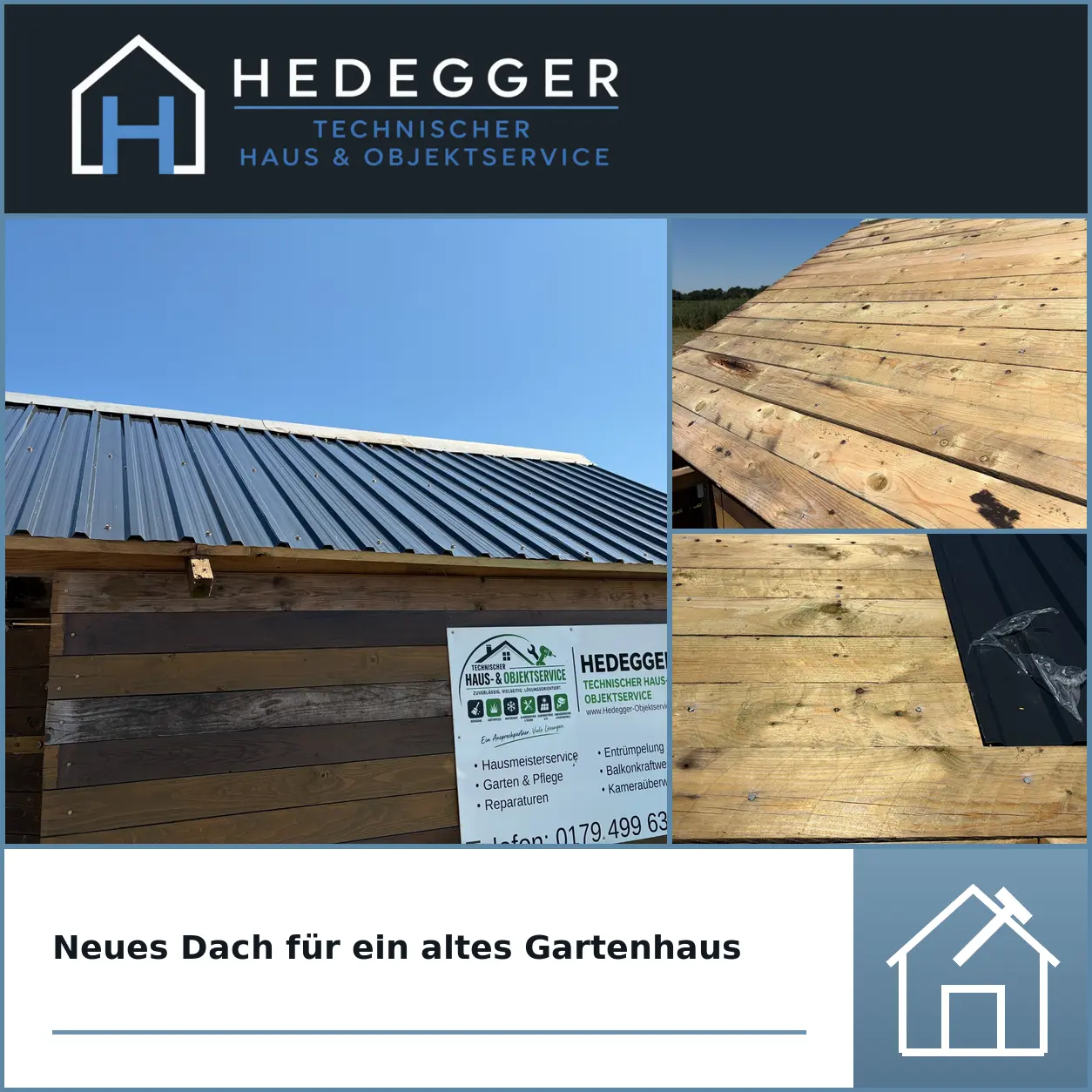 Neues Dach für ein altes Gartenhaus