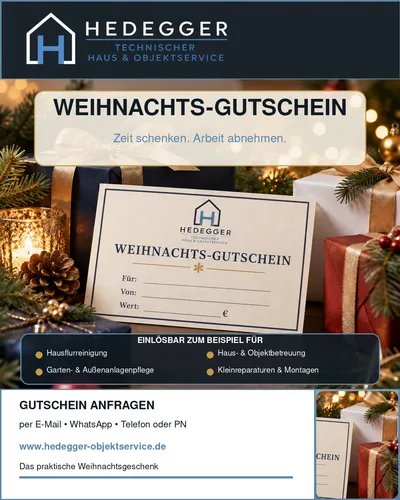 Weihnachts-Gutschein von Hedegger Technischer Haus und Objektservice
