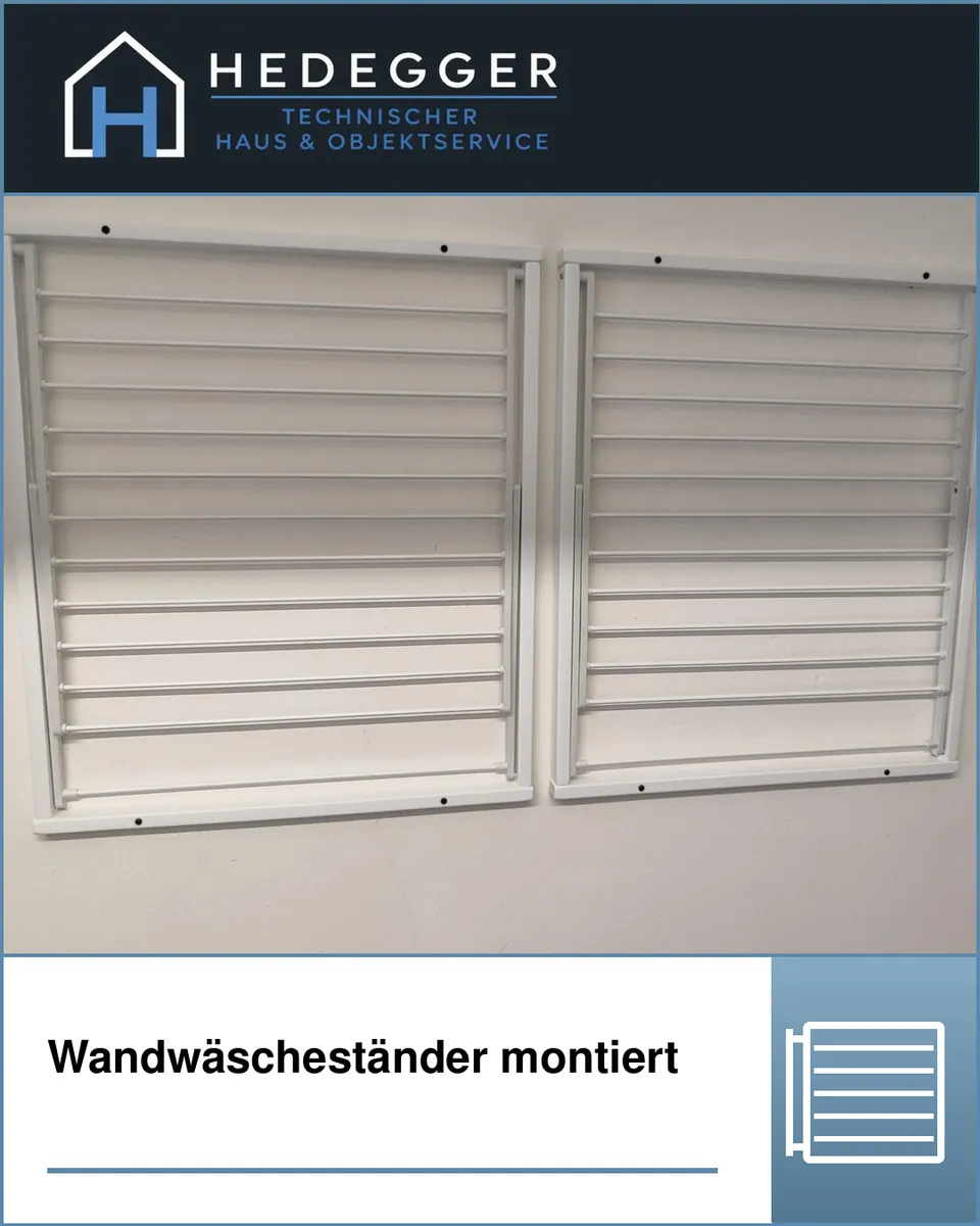 Wandwäscheständer montiert