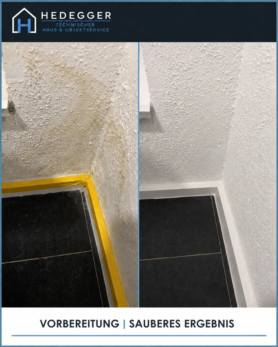 Wand nach Wasserschaden gestrichen
