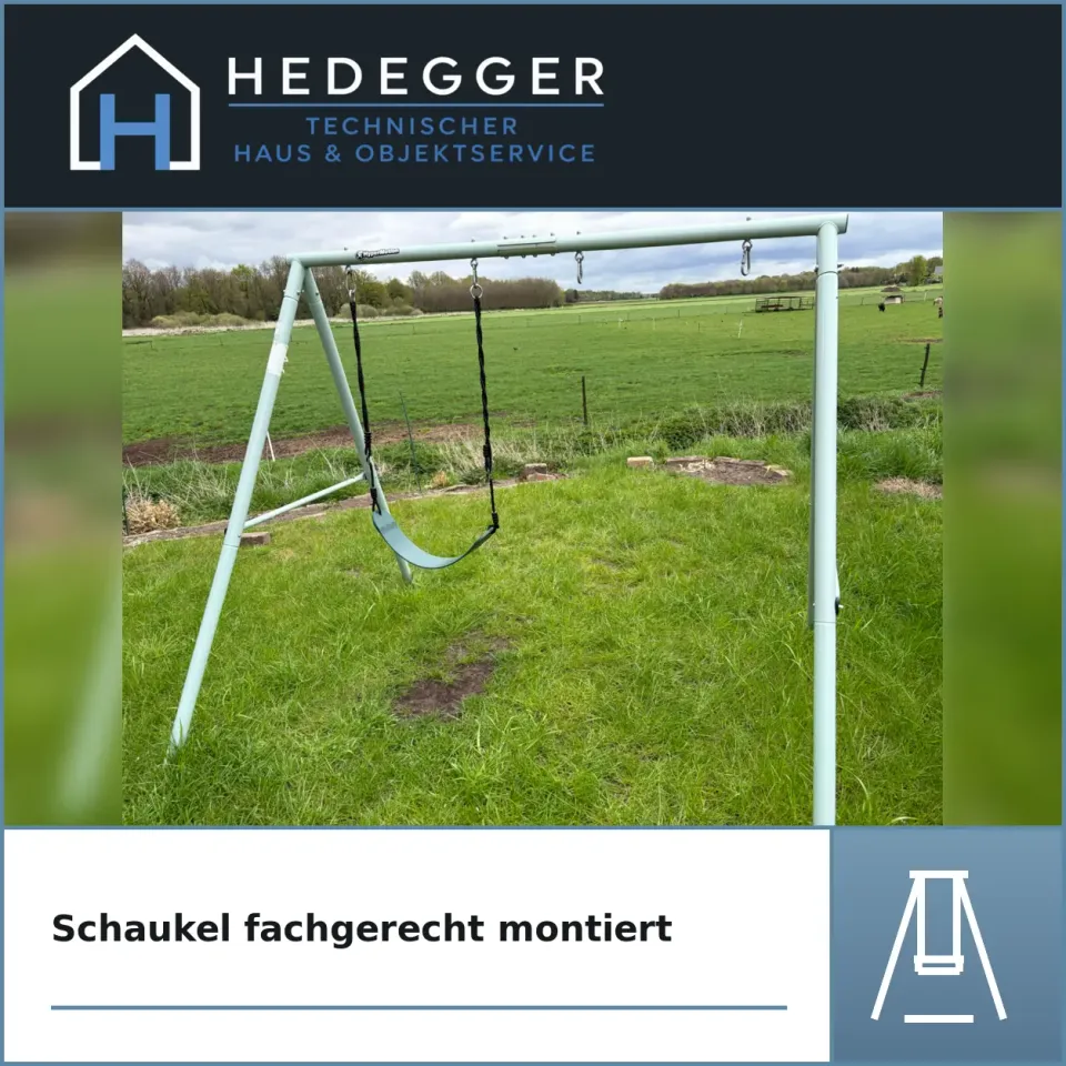 Schaukel fachgerecht montiert